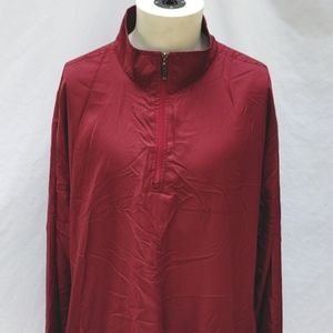 Men's Grand Slam pull over wind breaker, net lining, garnet & black, XL
